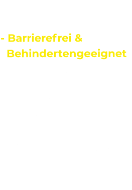 - Zentral- Strandnah- Barrierefrei &  Behindertengeeignet- große Terasse- Wohnzimmer- 1 Schlafzimmer- Einbauküche- Stellplatz PKW- Stellplatz Fahrräder